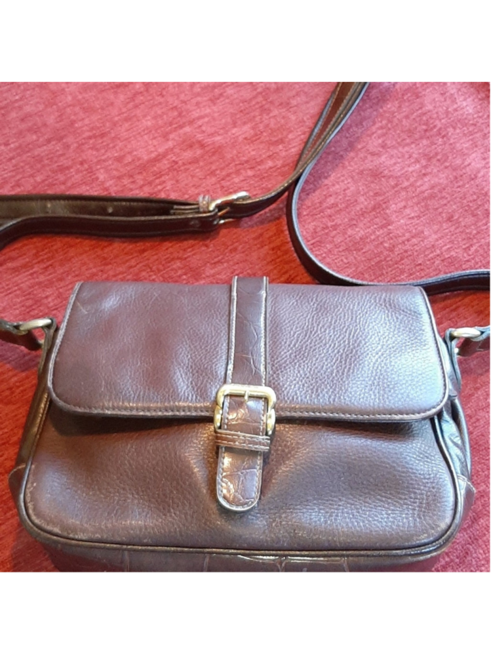 Vintage Laura Scott leather saddle bag